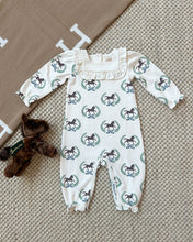 Load image into Gallery viewer, Darla Day Romper - Highland Horses w/ Palmetto Pearl
