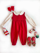 Load image into Gallery viewer, Rebecca Romper - Richmond Red w/ Palmetto Pearl
