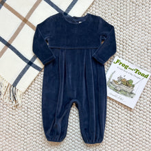 Load image into Gallery viewer, Bradford Romper - Nantucket Navy - Long Sleeve - Velour
