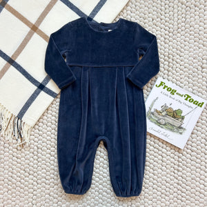 Bradford Romper - Nantucket Navy - Long Sleeve - Velour