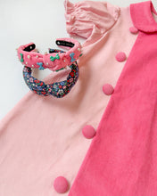 Load image into Gallery viewer, T.B.B.C. x Lele Sadoughi Knotted Headband - Girls&#39; - Hamptons Hot Pink w/ Bow Charms
