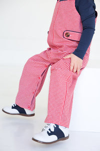 Ivy League Longall - Richmond Red Mini Gingham w/ Navy