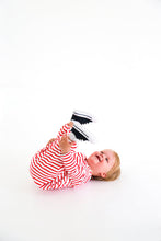 Load image into Gallery viewer, Bradford Romper - Richmond Red Stripe - Long Sleeve
