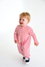 Load image into Gallery viewer, Bradford Romper - Richmond Red Stripe - Long Sleeve
