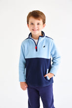 Load image into Gallery viewer, Hayword Half-Zip - Barrington Blue w/ Nantucket Navy - Fleece
