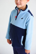 Load image into Gallery viewer, Hayword Half-Zip - Barrington Blue w/ Nantucket Navy - Fleece
