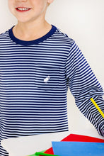 Load image into Gallery viewer, Carter Crewneck - Barrington Blue &amp; Navy Stripe - Long Sleeve
