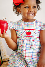 Load image into Gallery viewer, Addie Angel Sleeve Dress - Kindness Wins Windowpane w/ Richmond Red
