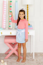 Load image into Gallery viewer, Beasley Bow Skirt - Barrington Blue w/ Blue Mini Windowpane - Velveteen
