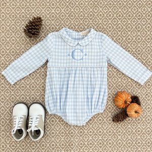 Bradford Bubble - Beale Street Blue Gingham - Long Sleeve - Flannel