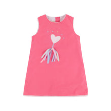 Load image into Gallery viewer, Annie Apron Dress - Romany Rose w/ Palm Beach Pink - Wand Appliqué - Broadcloth
