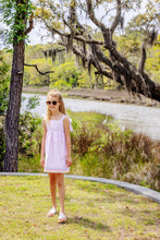 Load image into Gallery viewer, Macie Mini Dress - Palm Beach Pink w/ Multicolor Ric Rac
