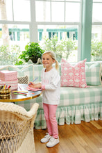 Load image into Gallery viewer, Cassidy Crewneck - Worth Ave White w/ Hot Pink - XOXO
