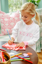 Load image into Gallery viewer, Cassidy Crewneck - Worth Ave White w/ Hot Pink - XOXO
