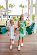 Load image into Gallery viewer, Maude's Peter Pan Collar Dress - Tradd Street Stripe w/ Pier Party Pink - Sleeveless
