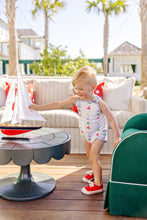 Load image into Gallery viewer, Skipper Sunsuit - Set Sail w/ Beale Street Blue - Pima
