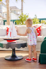 Load image into Gallery viewer, Skipper Sunsuit - Set Sail w/ Beale Street Blue - Pima
