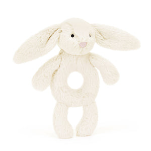 Bashful Cream Bunny - Ring Rattle