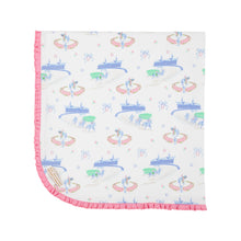 Load image into Gallery viewer, Baby Buggy Blanket - Derby Day Darling w/ Hamptons Hot Pink

