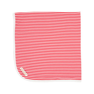 Baby Buggy Blanket - Richmond Red Stripe w/ Worth Ave White