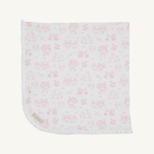 Load image into Gallery viewer, Baby Buggy Blanket - Sir Proper's Sweet Arrival w/ Hamptons Hot Pink
