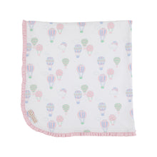 Load image into Gallery viewer, Baby Buggy Blanket - Up Up and Away w/ Palm Beach Pink
