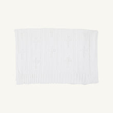Load image into Gallery viewer, Bailey Baby Blanket - Worth Ave White - Pointelle
