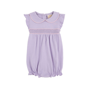 Banbury Bubble - Lauderdale Lavender w/ Palm Beach Pink Smocking - Angel Sleeve