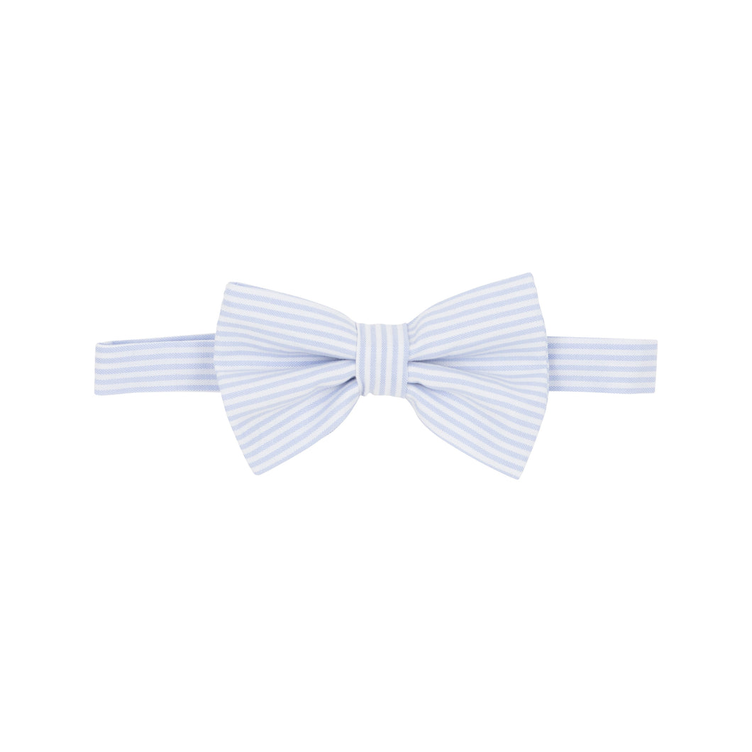 Baylor Bow Tie - Blue Oxford Stripe - Cotton