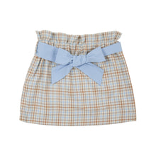 Load image into Gallery viewer, Beasley Bow Skirt - Henry Clay Houndstooth w/ Beale Street Blue
