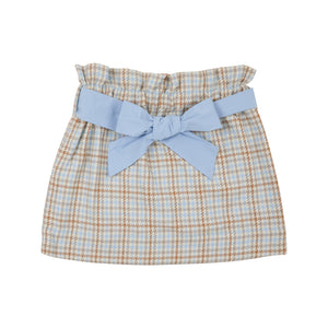 Beasley Bow Skirt - Henry Clay Houndstooth w/ Beale Street Blue