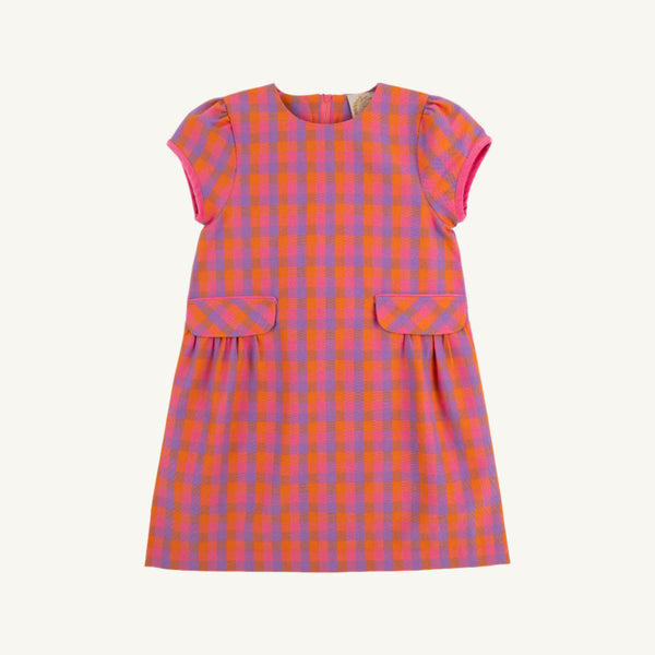 Betts Bow Dress - Autumn Punch Plaid w/ Romany Rose - Woven