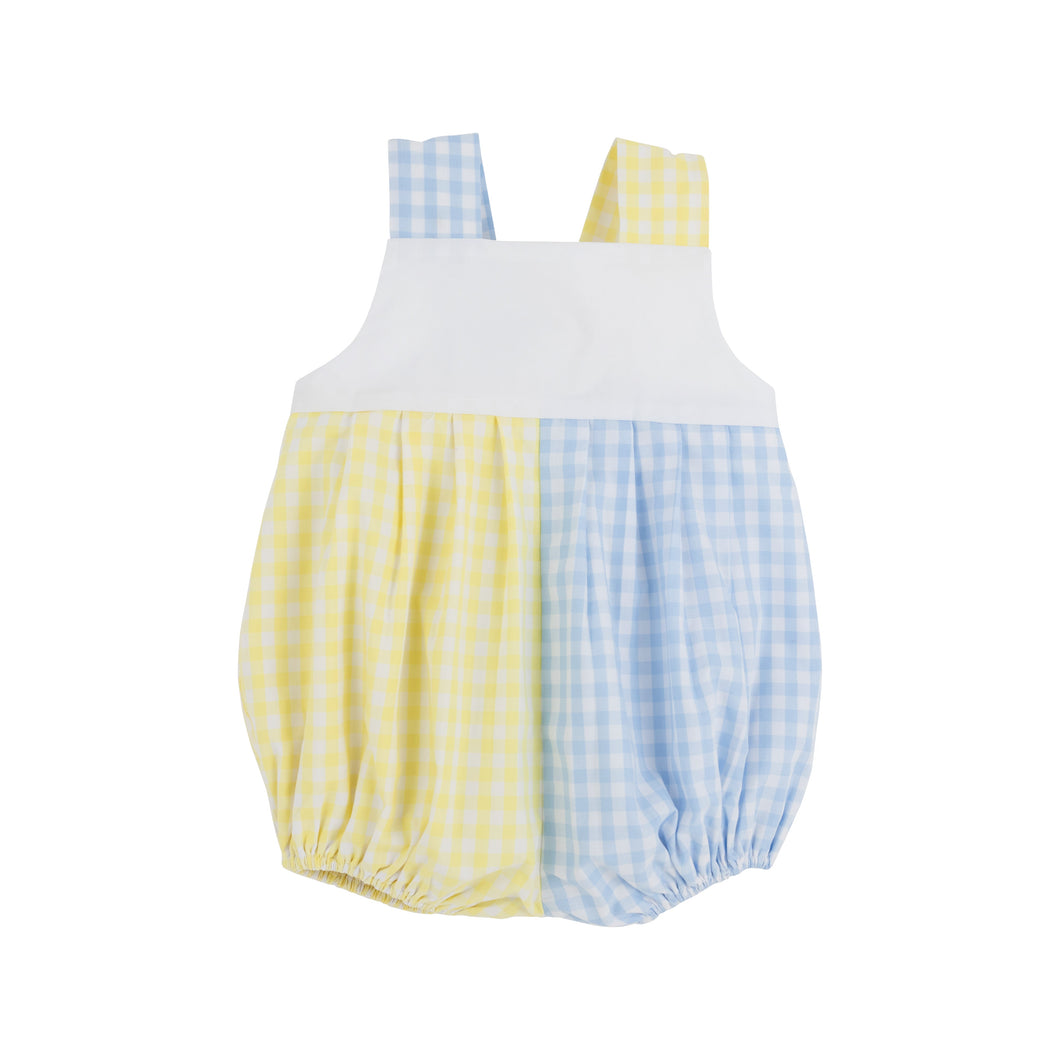 Branham Bubble - Buckhead Blue Gingham w/ Lake Worth Yellow - Broadcloth