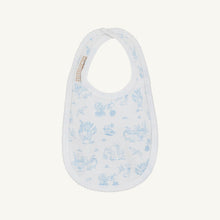 Load image into Gallery viewer, Burp Me Bib - Sir Proper's Sweet Arrival w/ Beale Street Blue
