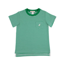 Load image into Gallery viewer, Carter Crewneck - Kiawah Kelly Green Stripe w/ Pocket
