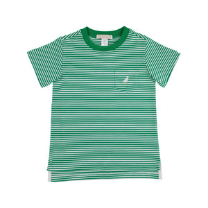 Carter Crewneck - Kiawah Kelly Green Stripe w/ Pocket