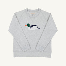 Load image into Gallery viewer, Cassidy Comfy Crewneck - Grantley Gray (Heathered) w/ Duck
