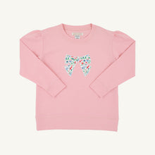Load image into Gallery viewer, Cassidy Comfy Crewneck - Sandpearl Pink w/ Fair St Floral Bow - Puff Sleeve
