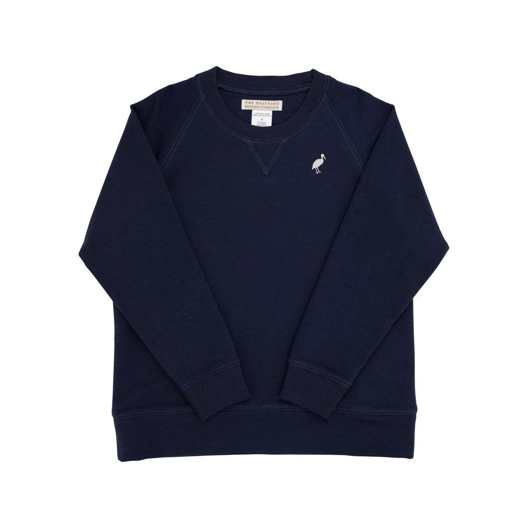 Cassidy Comfy Crewneck - Nantucket Navy - French Terry