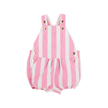 Load image into Gallery viewer, Channing Choo Choo Bubble or Overalls - Hamptons Hot Pink Stripe

