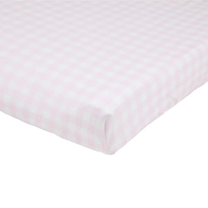 Cheeky Changing Pad Cover - Blue or Pink Gingham - Jersey Knit