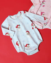 Load image into Gallery viewer, Patton Play Bubble - Dear Santa (Buckhead Blue Stripe) - Long Sleeves - Heavy Weight Pima
