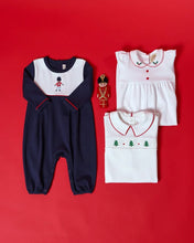 Load image into Gallery viewer, Bradford Romper - Nantucket Navy w/ White &amp; Richmond Red - Soldier - Long Sleeve
