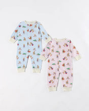 Load image into Gallery viewer, Paxton Playsuit - Christmastime Cuties (Blue) - Pima

