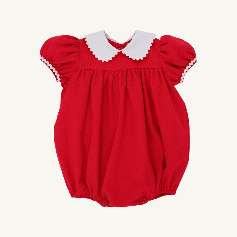 Cindy Lou Sash Bubble - Richmond Red w/ Worth Ave White - Piqué
