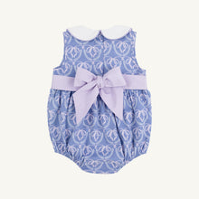 Load image into Gallery viewer, Cindy Lou Sash Bubble - Beale Street Bows w/ Lavender - Sleeveless - Pima
