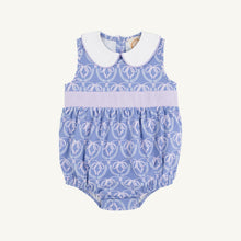 Load image into Gallery viewer, Cindy Lou Sash Bubble - Beale Street Bows w/ Lavender - Sleeveless - Pima
