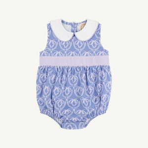 Cindy Lou Sash Bubble - Beale Street Bows w/ Lavender - Sleeveless - Pima