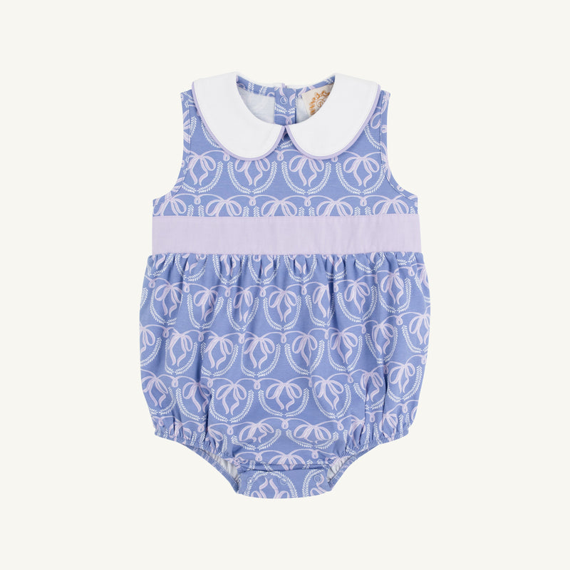 Cindy Lou Sash Bubble - Beale Street Bows w/ Lavender - Sleeveless - Pima