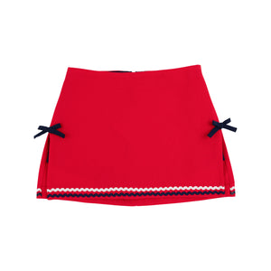 Clays Club Skort - Richmond Red Piqué w/ Nantucket Navy